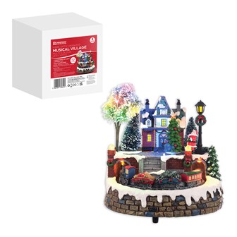 Musical LED Christmas Village Decoration