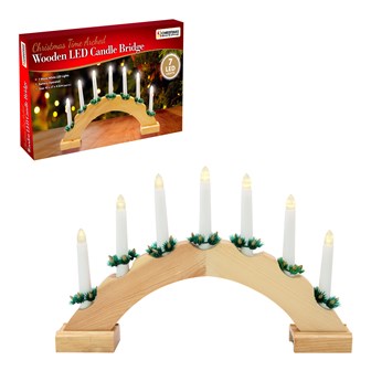 Arched Wooden Candle Bridge Light
