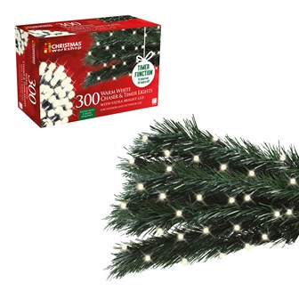 300 LED Chaser & Timer Lights - Warm White
