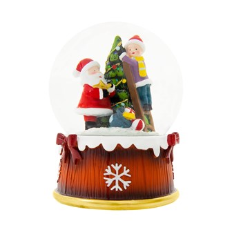 Musical Santa Scene Snowglobe