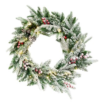 Premium Collection Pre-Lit Wreath