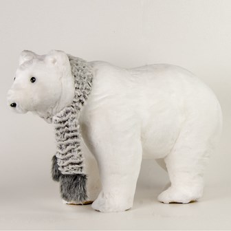 Faux Fur Polar Bear Decoration