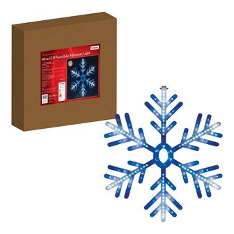 60cm Blue/White LED Snowflake Window Light