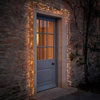 440LED Cluster Bright Door Garland Light - W.White