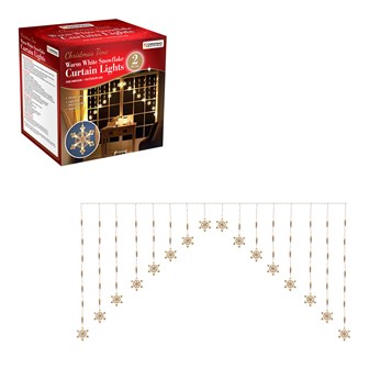 2x0.8M Inverted V Snowflake Curtain Light