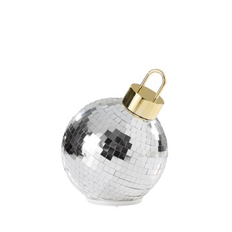 Glass LED Disco Ball LightW/Rotation-Silver