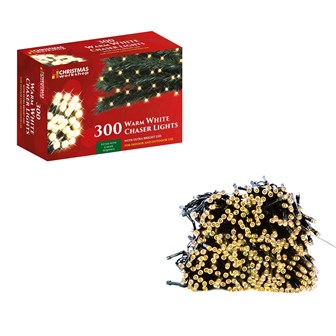 300 LED Warm White Chaser Lights
