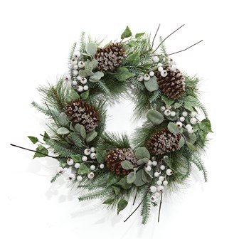 Winter Berry Pine Artificial Christmas Wreath
