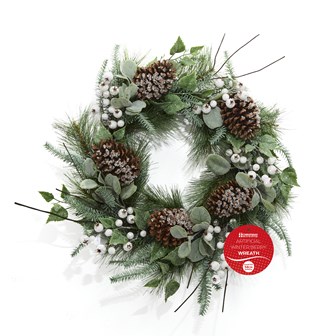 Winter Berry Pine Artificial Christmas Wreath
