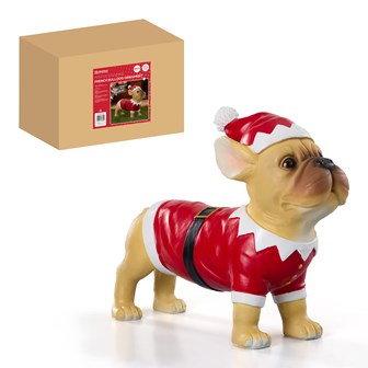 Dog in Christmas Jumper Ornament 28cm - Bulldog