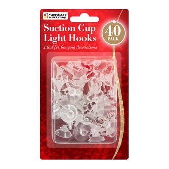 40PC 40 x 20mm Suction Cup Light Hooks