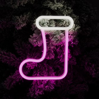 Christmas Stocking LED Neon Hanging Sign Light