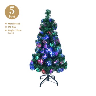 5ft Green Fibre Optic Christmas Tree