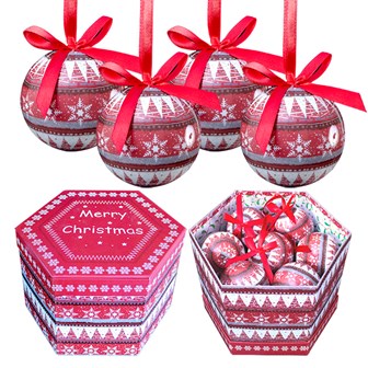 14pc Nordic Decoupage Bauble