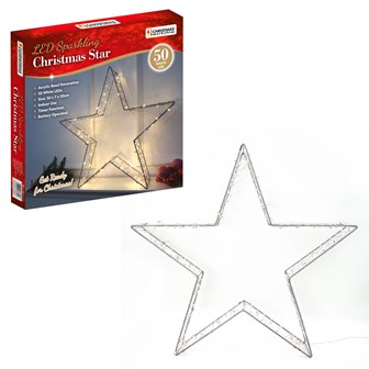 Acrylic Bead Chain Xmas Star Metal Frame Light