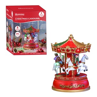 Christmas Carousel With Music And Lights