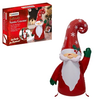 105cm Inflatable Xmas Gnome Deco