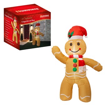 4FT Inflatable Gingerbread Man