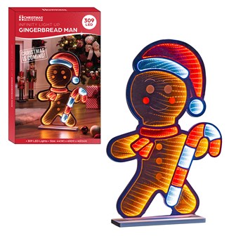 60cm Infinity Gingerbread Man LED Mirror Light