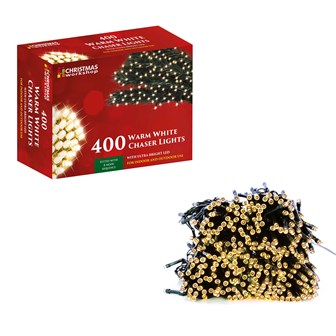 400 LED Warm White Chaser Lights