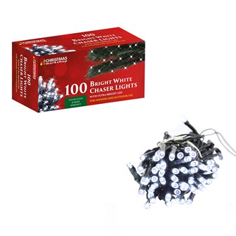 100 LED White Chaser Lights