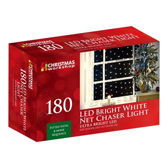 180 LED Net Chaser Lights - White