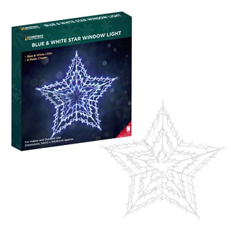 Blue & White LED Star Silhouette