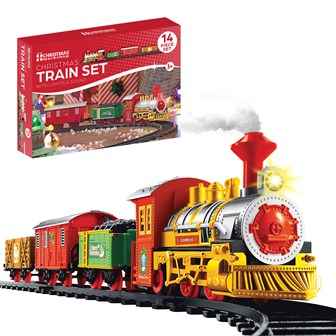 Christmas Train Set - 3 carriages - B/O