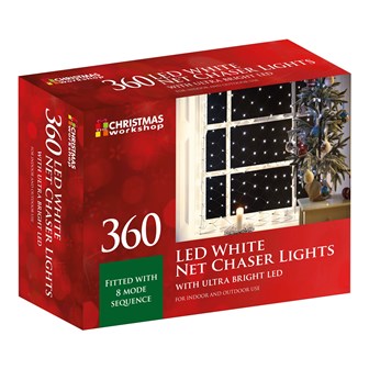 360 LED Net Chaser Light - White