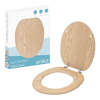 Light Oak Effect Toilet Seat