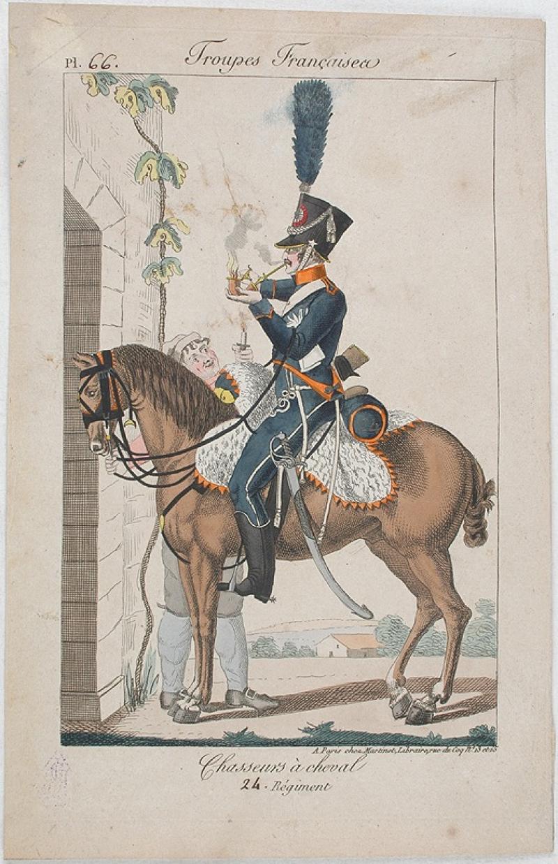 cavaliers du 1er régiment de chasseurs à cheval sous le 1er Empire