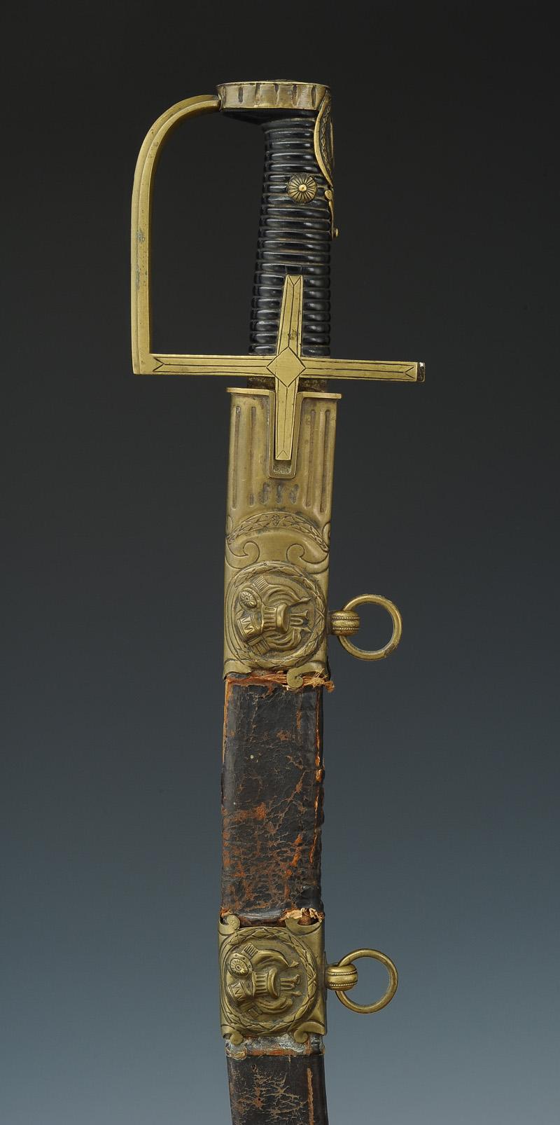Garde Du Sabre Japonais 5 Lettres SABRE D'OFFICIER DU 6ème RÉGIMENT DE HUSSARDS, GARDE À L'ALLEMANDE
