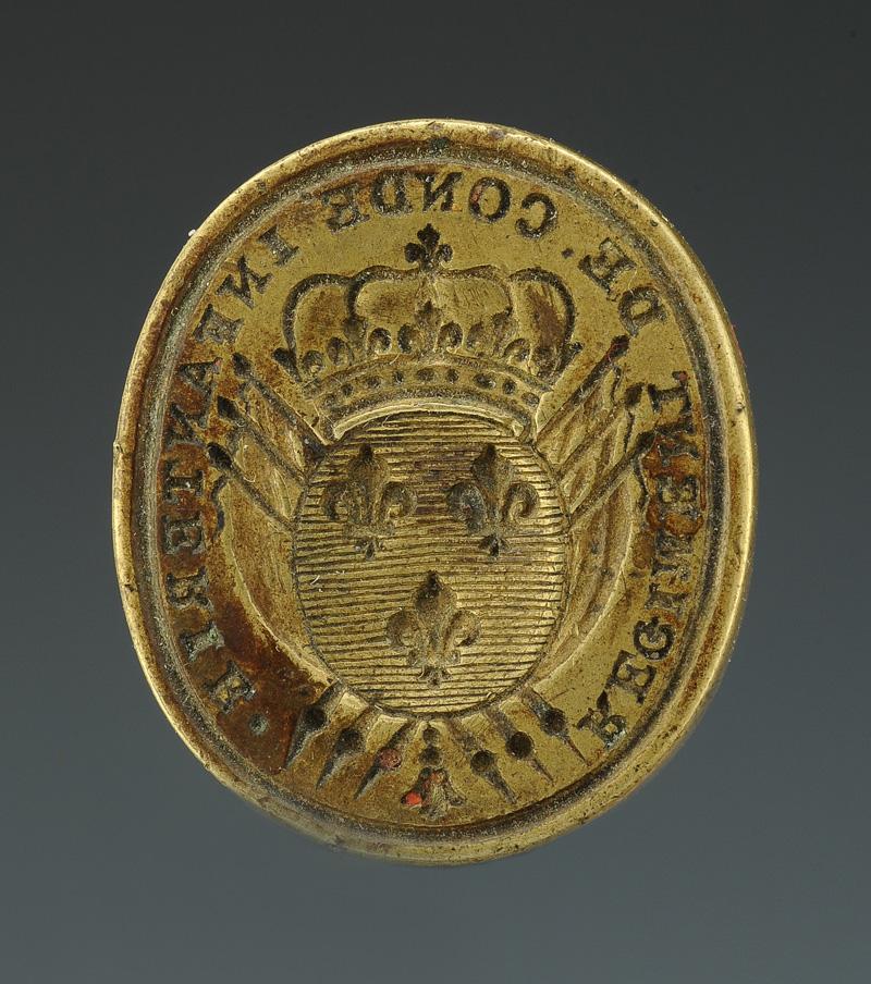 CACHET À CIRE DU RÉGIMENT DE CONDÉ INFANTERIE, Ancienne Monarchie.