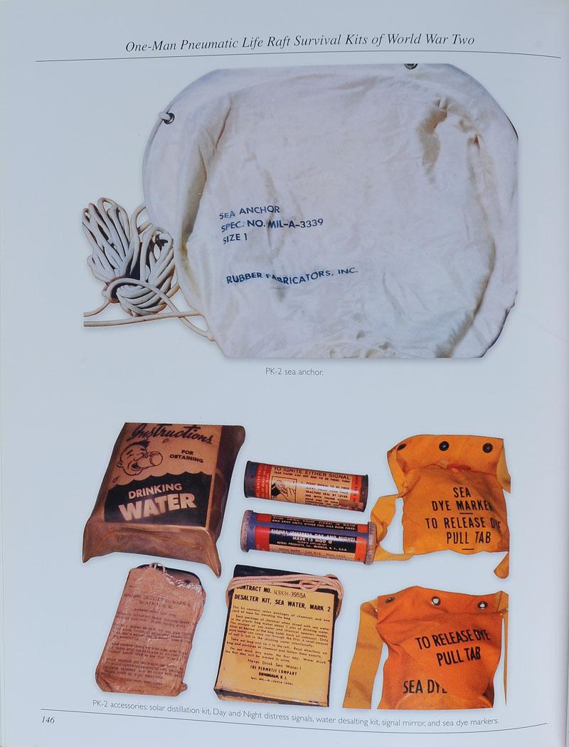 OneMan Pneumatic Life Raft Survival Kits of World War II