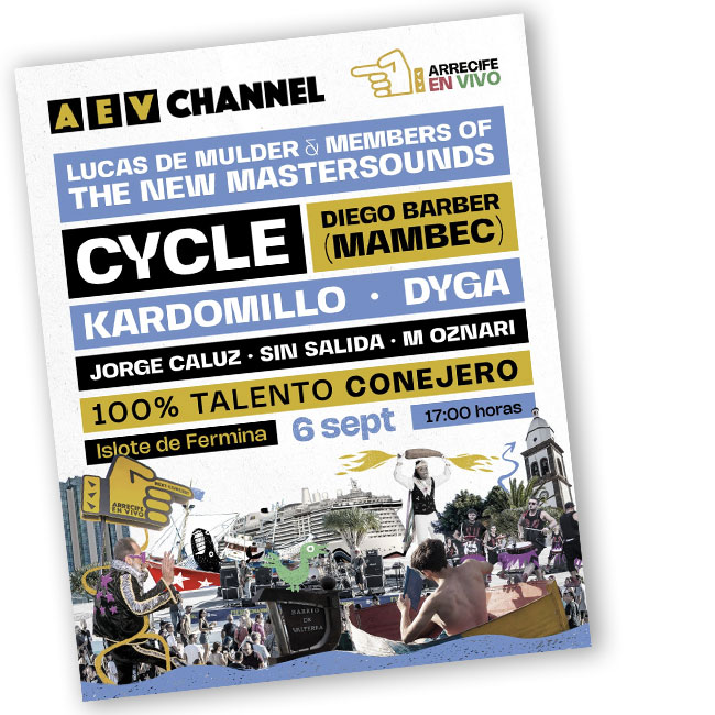 cartel gala aev channel arrecife en vivo 2025 lanzarote
