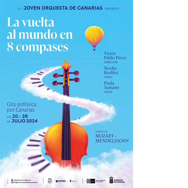 La vuelta al mundo en 8 compases JOCAN joven orquesta canarias gira verano 2024
