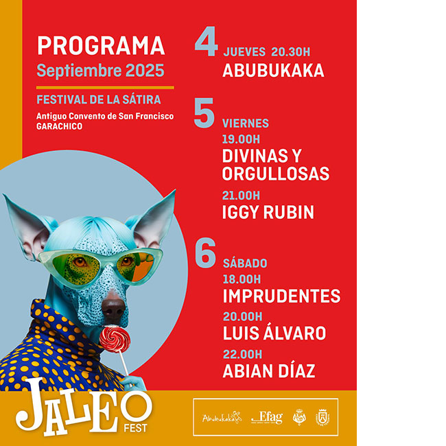 cartel Jaleo Fest 2025 Garachico humor tenerife septiembre