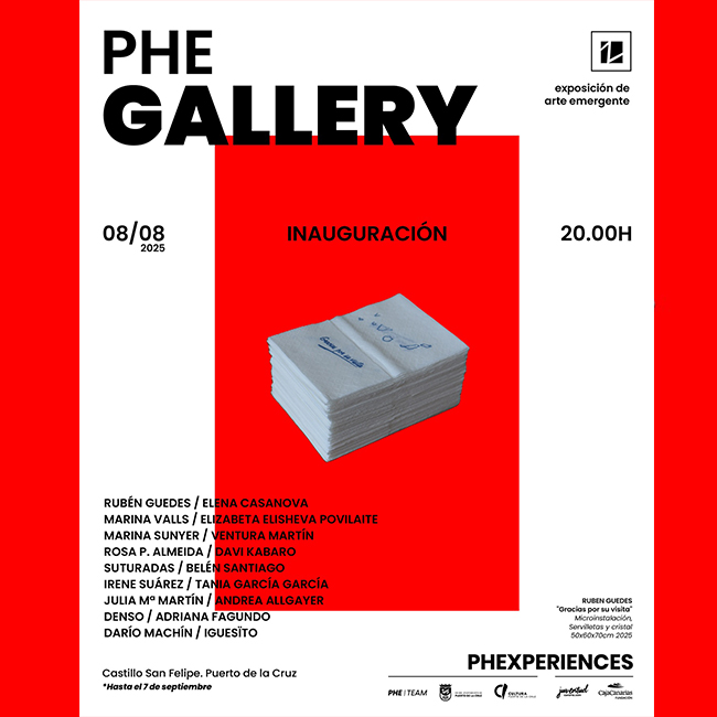 phe gallery cartel 2025 tenerife puerto de la cruz agosto