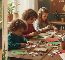 Talleres navideños, postales y adornos.