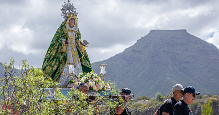 Inicio de la IV Visita Lustral de la Virgen de la Encarnación en Adeje tenerife septiembre 2025