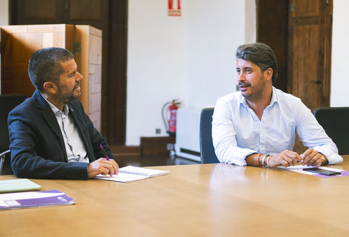 El rector Francisco García y el alcalde Luis Yeray Gutiérrez, en una imagen de archivo
