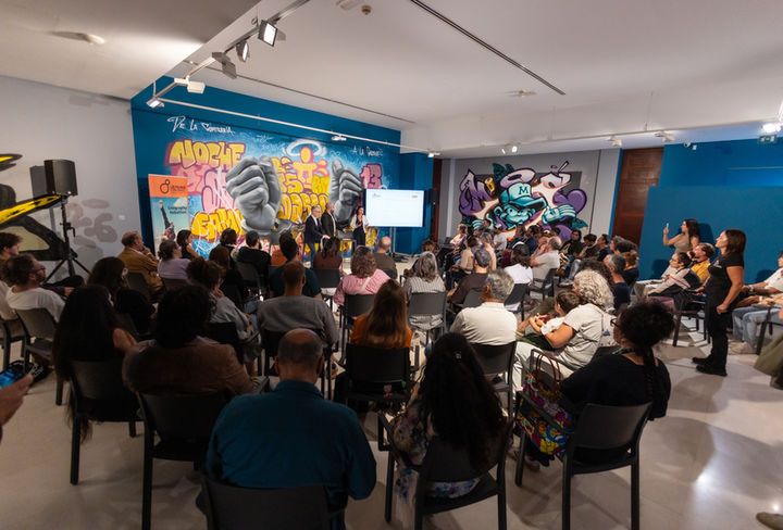 La jornada 'La Rebelión del relato' tendrá lugar en la planta 5 de Castillo de MAta. En imagen, presentación Open Call de la candidatura LPGC'31, celebrada allí. Yolanda Melián