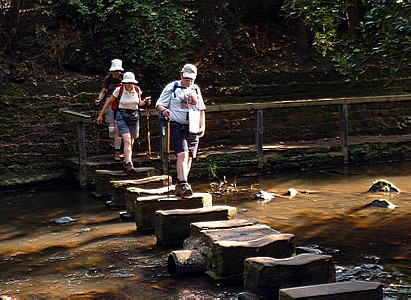 Stepping stones across the River Esk