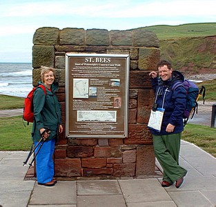 Plaque at the start