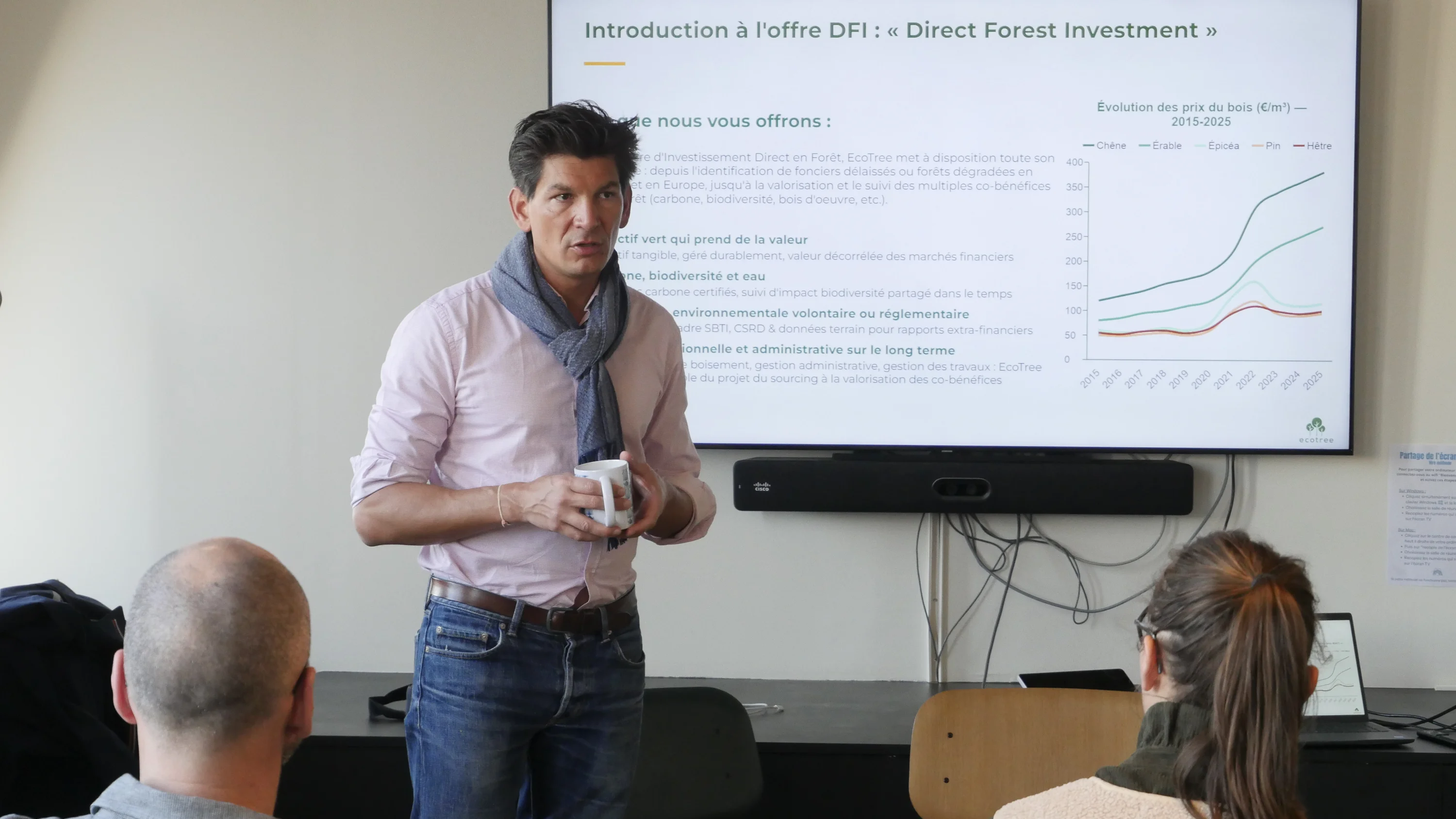 Erwan Le Méné présente l'offre d'investissement direct en forêt