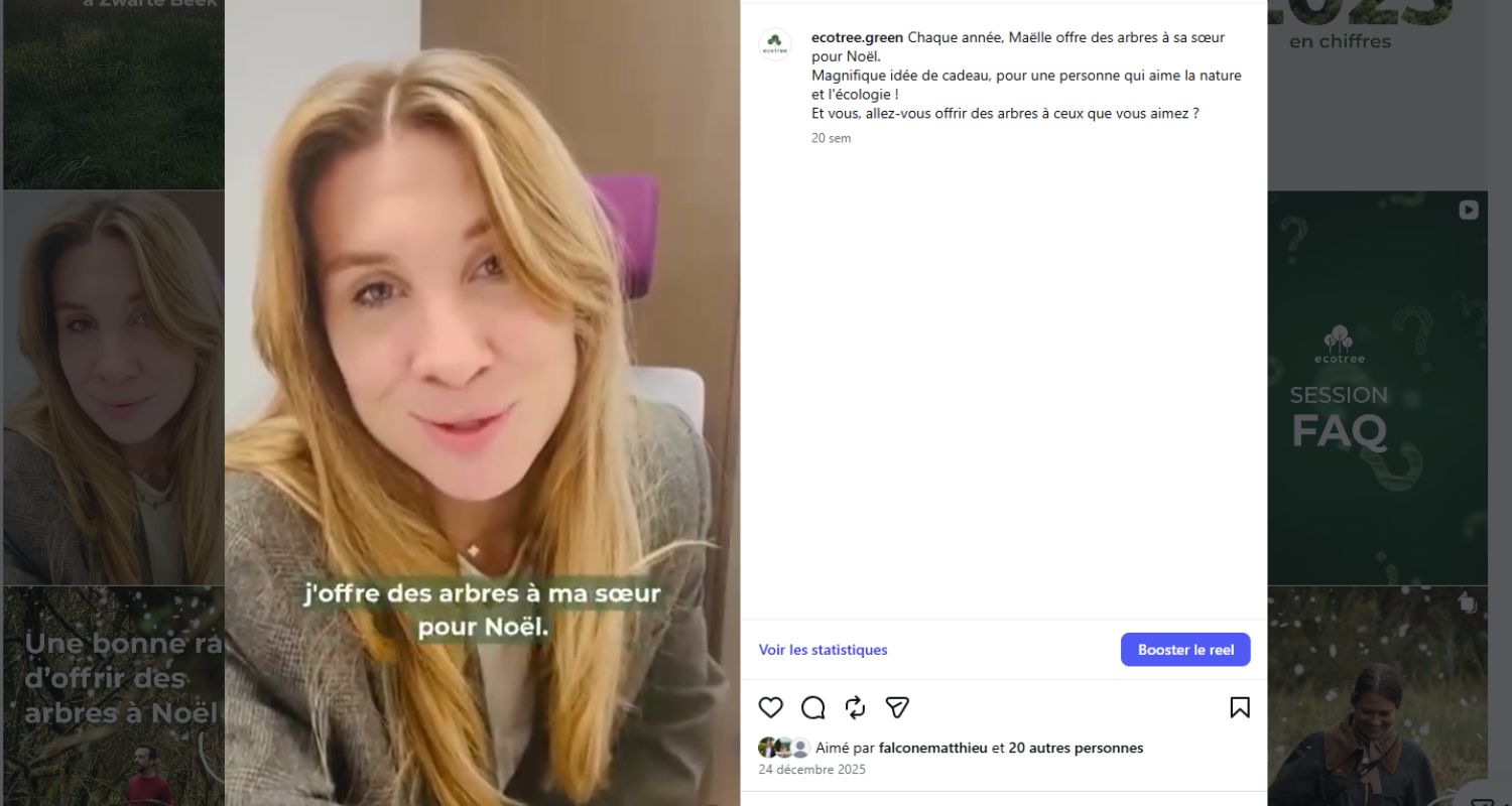 Vidéo Instagram de cliente