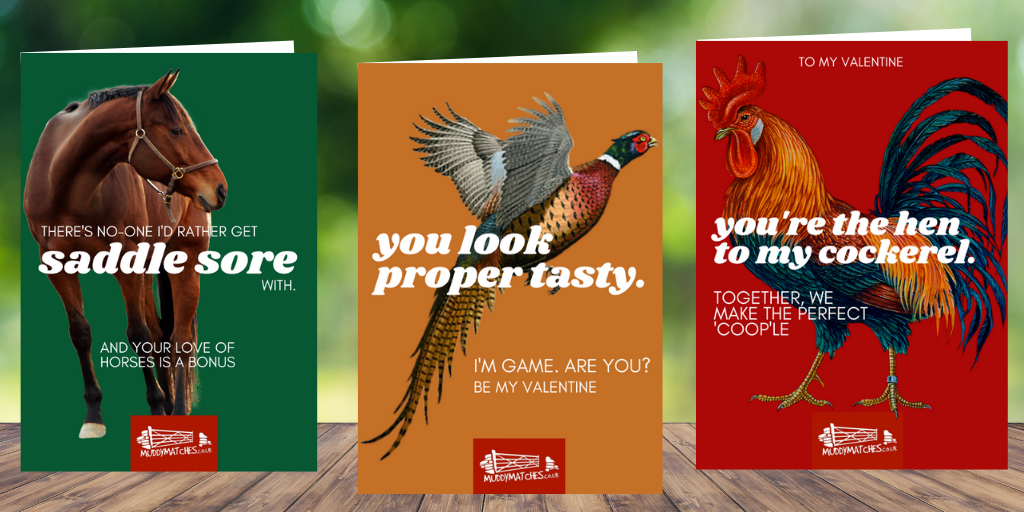 Muddy Valentine’s card collection takes a playful look at country love