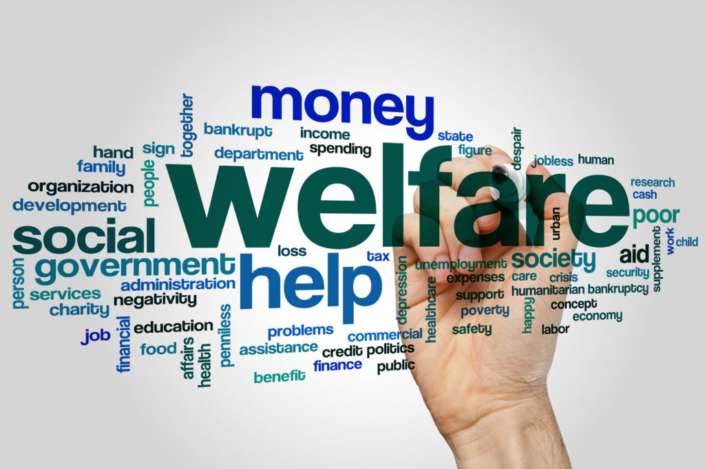 Welfare word cloud concept