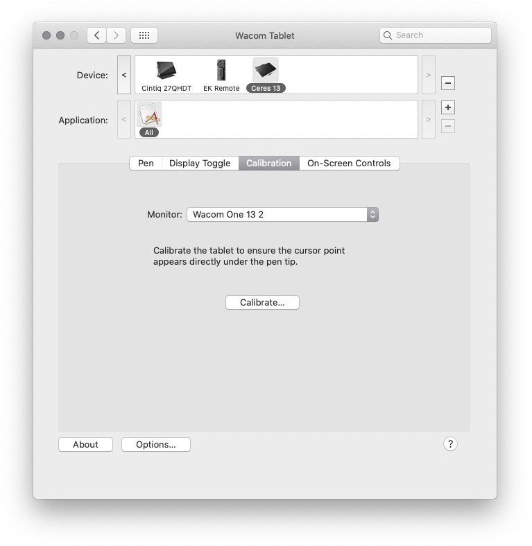 Wacom One Einstellungen
