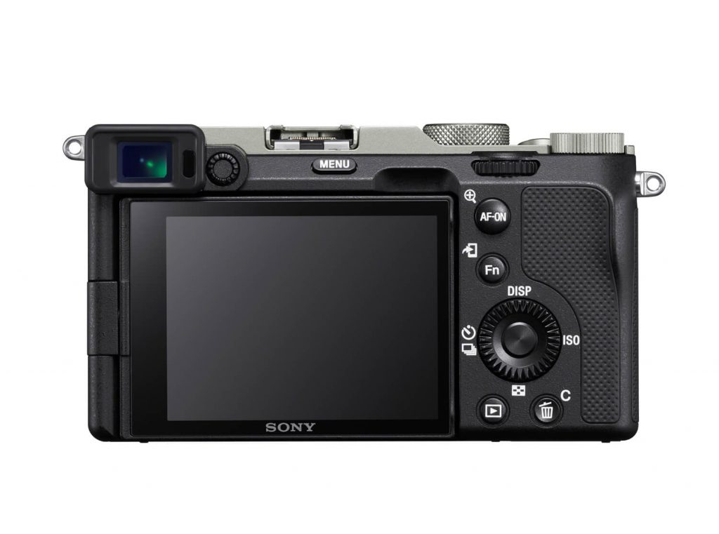 Sony A7C von hinten in silber